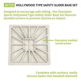 Champion Sports Hollywood Type Safety Slider Base Set - M725