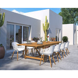 Midtown Concept Leyland Table & Nassau White Armchairs - LEYLOT_8CANN_WH_LOT