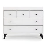 dadada Austin 5-Drawer Dresser - White/Natural