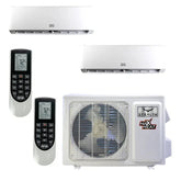 24,000 BTU 23 SEER Dual Zone Wall Mounted Stealth Pinnacle Heat Pump System 9+9