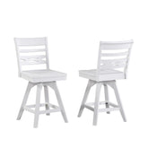ECI Furniture Bianca Asbury Swivel 24 Counter Stool with Wood Seat Set of 2 - 1060-01-CS2