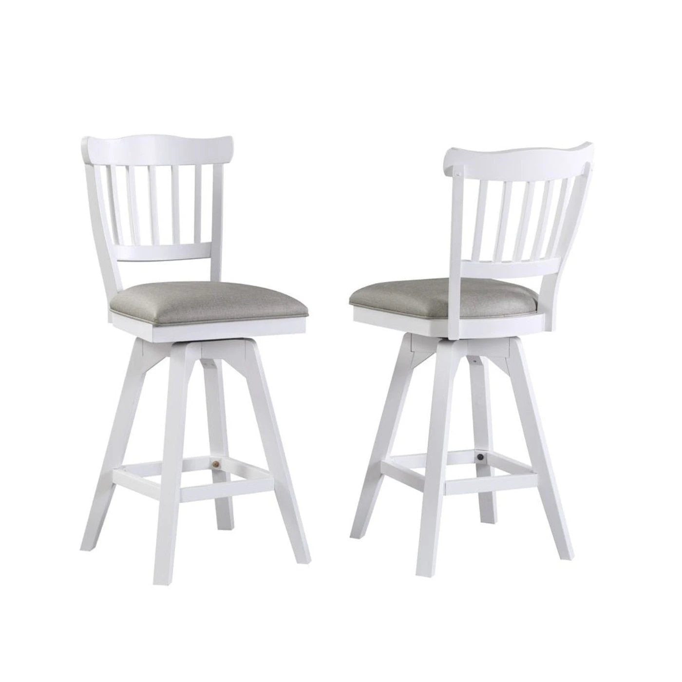 ECI Furniture Bianca Tulip Bar Swivel 30 Stool with Gray Vinyl Seat Set of 2 - EC-1060-01-BS1