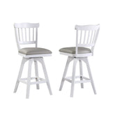 ECI Furniture Bianca Tulip Bar Swivel 30 Stool with Gray Vinyl Seat Set of 2 - EC-1060-01-BS1