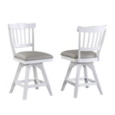 ECI Furniture Bianca Tulip Counter Swivel 24 Stool with Gray Vinyl Seat Set of 2 - EC-1060-01-CS1