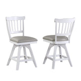 ECI Furniture Bianca Tulip Counter Swivel 24 Stool with Gray Vinyl Seat Set of 2 - EC-1060-01-CS1