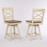 ECI Furniture Choices X Back Counter Height Stool with Acacia Finished Seat 2pcs - 0737-20-CS1