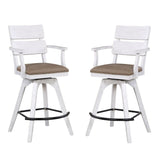 ECI Furniture La Sierra 30 Dbl Panel Back Spectator Bar Stool with Brown Vinyl Seat Set of 2 - EC-1164-22-SBS2