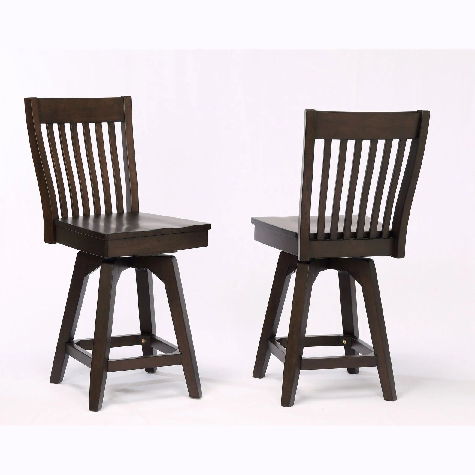 ECI Furniture Choices Slat Back Seat, Barstool Height Stool 2pcs - 0738-20-BS1