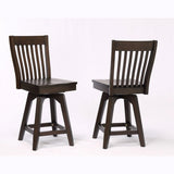 ECI Furniture Choices Slat Back Seat, Barstool Height Stool 2pcs - 0738-20-BS1
