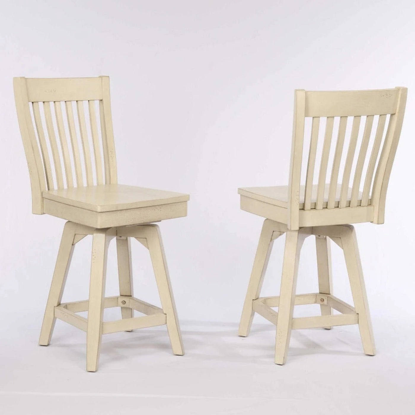 ECI Furniture Choices Slat Back Seat, Barstool Height Stool 2pcs - 0738-20-BS1