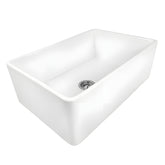 Fiamma Ruvati 33 x 20 inch Fireclay Reversible Farmhouse Apron-Front Kitchen Sink Single Bowl – White - RVL2300WH