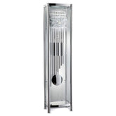 Kieninger Glass & Chrome Floor Clock with Tubular Triple Chimes, Ltd - FL 0126-02-01