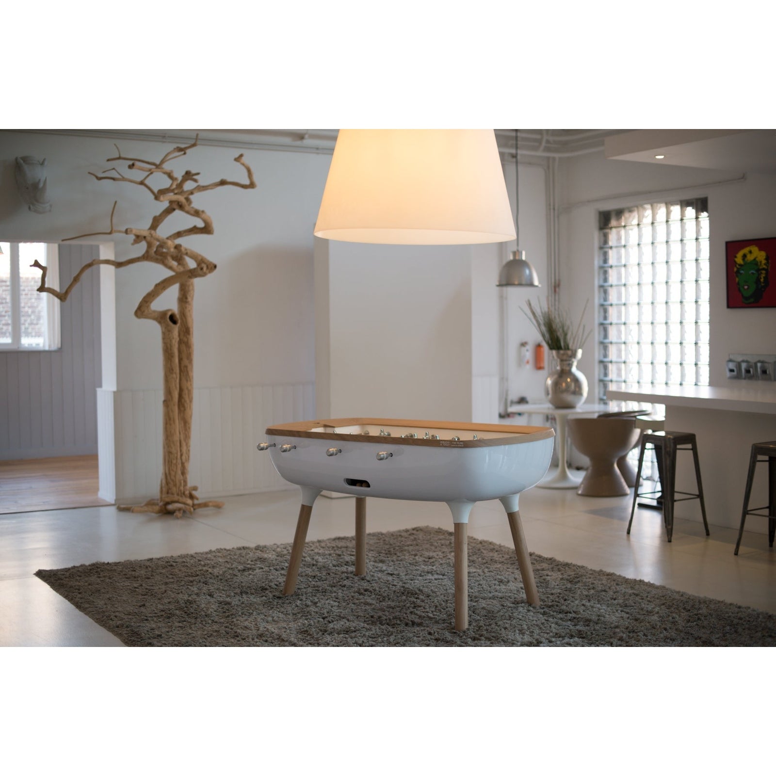 Toulet the Pure White - Design Foosball Table - Babyfoot