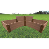 Frame It All | Tool-Free Teardrop Curved Corner Raised Garden Bed 2-Tier 8' X 8' X 16.5" - Classic Sienna - 2" Profile - 800003009