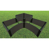 Frame It All | Tool-Free Teardrop Curved Corner Raised Garden Bed 2-Tier 8' X 8' X 22" - Weathered Wood - 1" Profile - 800004007