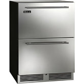 Perlick 24" Freezer w/ Stainless Steel Solid Drawers, ADA Compliant with 4.8 cu. ft. Capacity - HA24FB-4-5