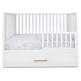 HushCrib 3-in-1 Convertible Crib With Trundle and Mattress Bundle