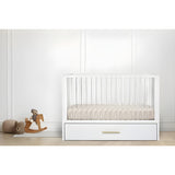 HushCrib 3-in-1 Convertible Crib With Trundle and Mattress Bundle