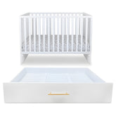 HushCrib 3-in-1 Convertible Crib With Trundle and Mattress Bundle