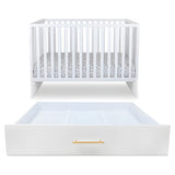HushCrib 3-in-1 Convertible Crib With Trundle and Mattress Bundle