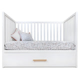 HushCrib 3-in-1 Convertible Crib With Trundle and Mattress Bundle