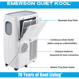 Emerson Quiet - 14,000 BTU Portable Heat/Cool Air Conditioner | EAPE14RD1