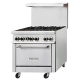 Inferno Blaze IB-GR-36 36” wide, 6 Burner Range, 1 Oven - IB-GR-36