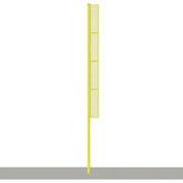 Jaypro Baseball Foul Poles - Professional 30' - Surface Mount Yellow - BBFP-30SM