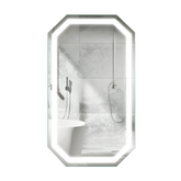Krugg Tudor 24" X 42" LED Bathroom Mirror w/ Dimmer & Defogger | Large Octagon Lighted Vanity Mirror TUDOR2442