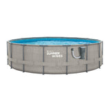 Summer Waves Active 16 Ft x 48 In Above Ground Frame Swimming Pool Set with Pump - 202918