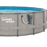 Summer Waves Active 16 Ft x 48 In Above Ground Frame Swimming Pool Set with Pump - 202918