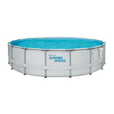 Summer Waves Elite 14 Foot Metal Frame Above Ground Pool Set with Filter Pump - 202966