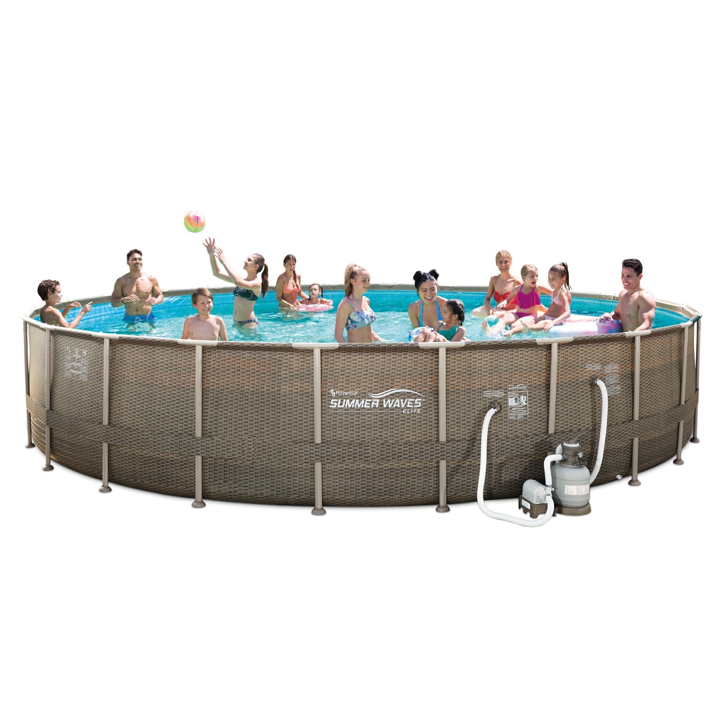 Summer Waves Frame Pool w/Corona Inflatable Float 2 Pack w/Floating Cooler - 144312