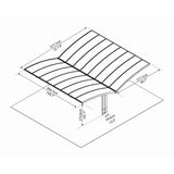 Palram Canopia | Arizona Double Carport Wing - HG9102