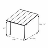 Palram Canopia | 10 ft Wide Feria Patio Cover White - HG9310