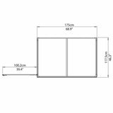 Palram Canopia | SkyLight 4' x 6' Lean-To Storage Shed Gray - HG9600T