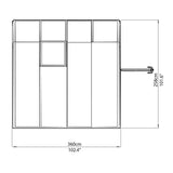 Palram Canopia | Sun Room Eight Sunroom Enclosure Lean To Greenhouse Kit - HG7608