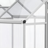 Outsunny 6' L x 6' W Walk-In Polycarbonate Winter Greenhouse - 845-243