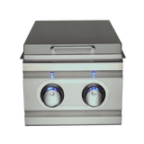 Renaissance Cooking Systems Cutlass Pro Double Side Burner Slide-in W/Blue LED RDB1EL