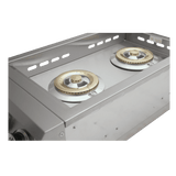 Renaissance Cooking Systems PREMIER DOUBLE SIDE BURNER W/BLUE LED LIGHTS RJCSSBL