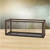 Richell Expandable Pet Crate Dogs Cats Play Pen Small Dark Brown - 94920