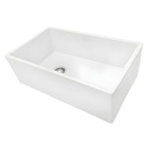 Ruvati Fiamma 30 x 20 inch Fireclay Reversible Farmhouse Apron-Front Kitchen Sink Single Bowl – White - RVL2100WH