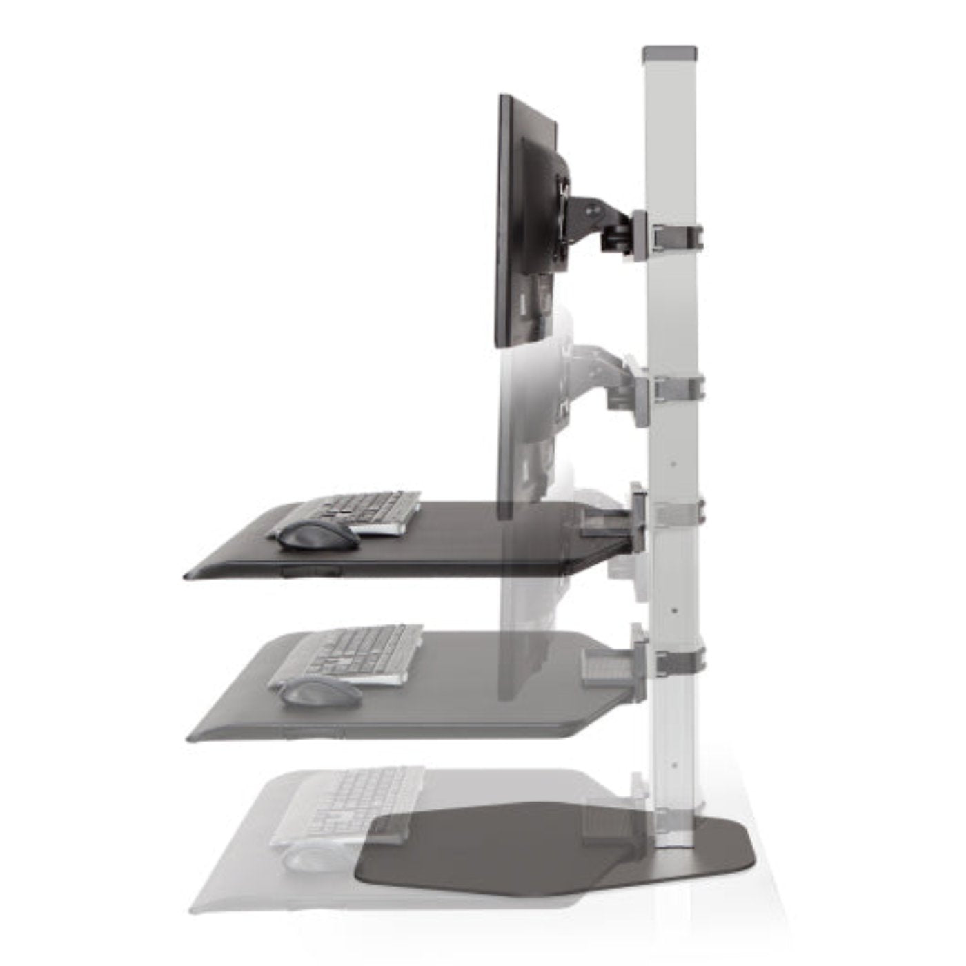 Innovative Winston Workstation Single Monitor Adjustable Standing Desk Converter - 18088