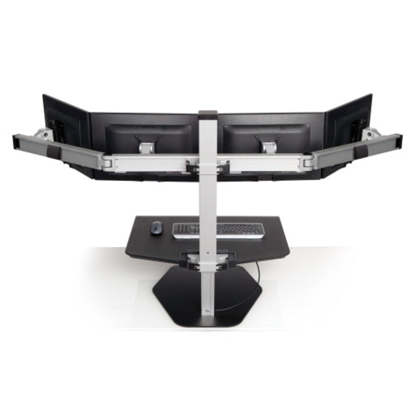 Innovative Winston Workstation Quad Monitor Adjustable Standing Desk Converter