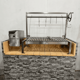 Tagwood BBQ09SS Built-In Insert Santa Maria Argentine Grill + 60 Firebricks Bundle - BBQ09-1