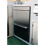 TrueFlame 24 Deluxe Outdoor Rated Drawer Fridge - TF-RFR-24DR2-A