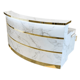 Whale Spa - Gold and Marble Reception Desk