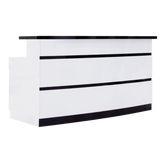 Whale Spa - LUX BW Stripes Reception Desk