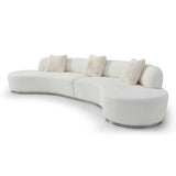 Whiteline Modern Living Perla Curved Sofa - SO2009F-WHT