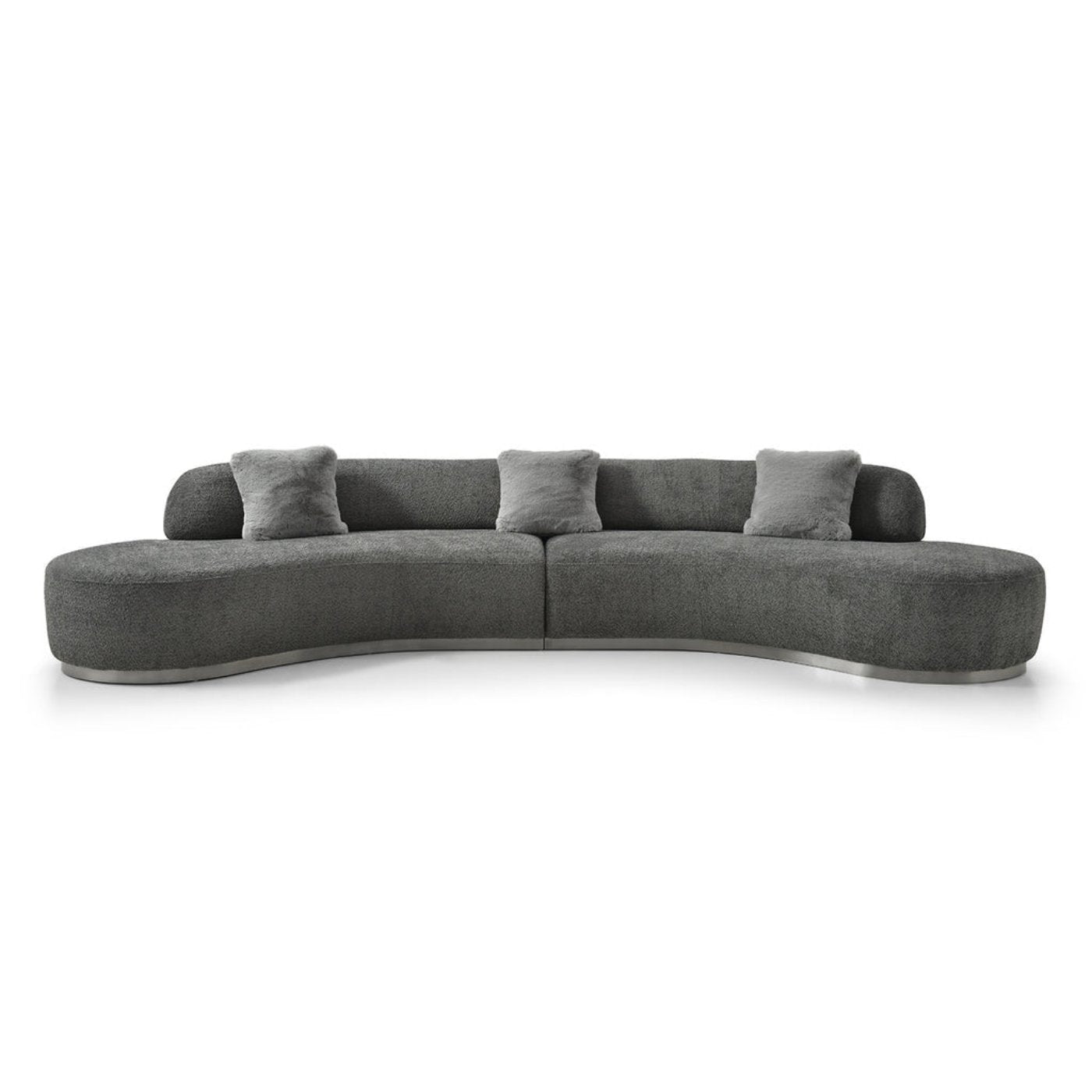 Whiteline Modern Living Perla Curved Sofa - SO2009F-WHT